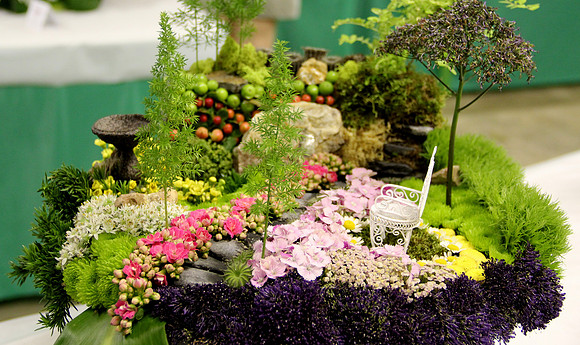 Miniature floral patio