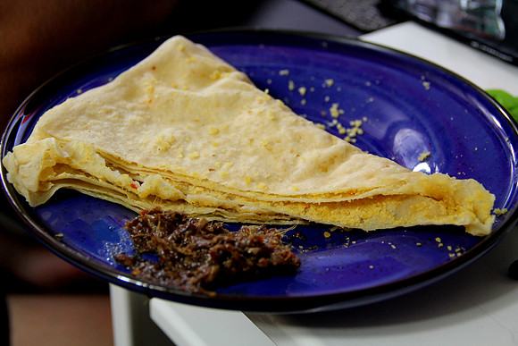 Dhal puri et mango achar