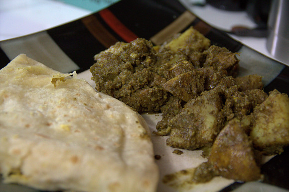 Beef curry & Dhal puri